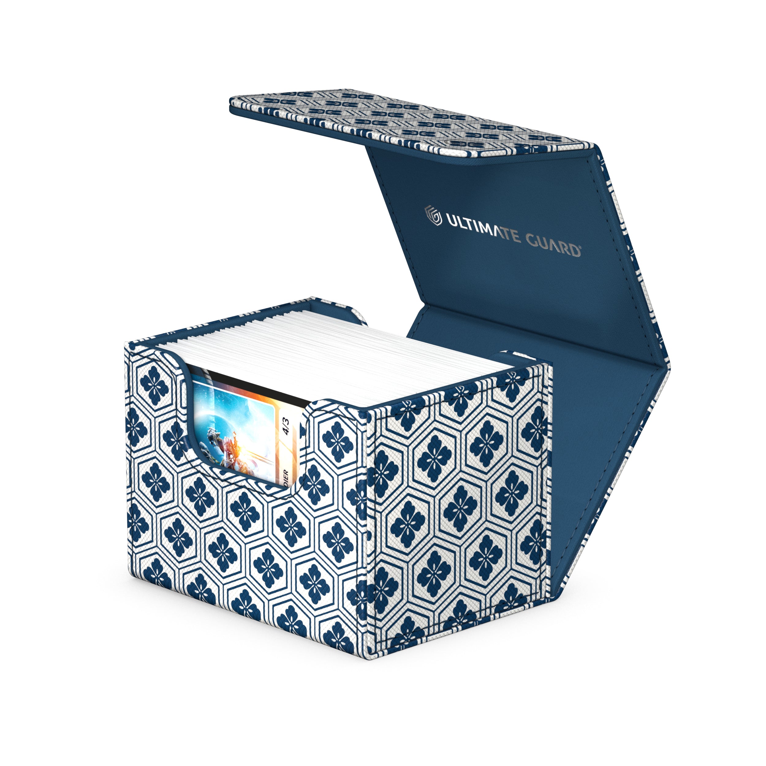Image of SHOGUN'S JOURNEY II SHIPPOU (WHITE/BLUE) 100+ ULTIMATE GUARD SIDEWINDER XENOSKIN DECKBOX