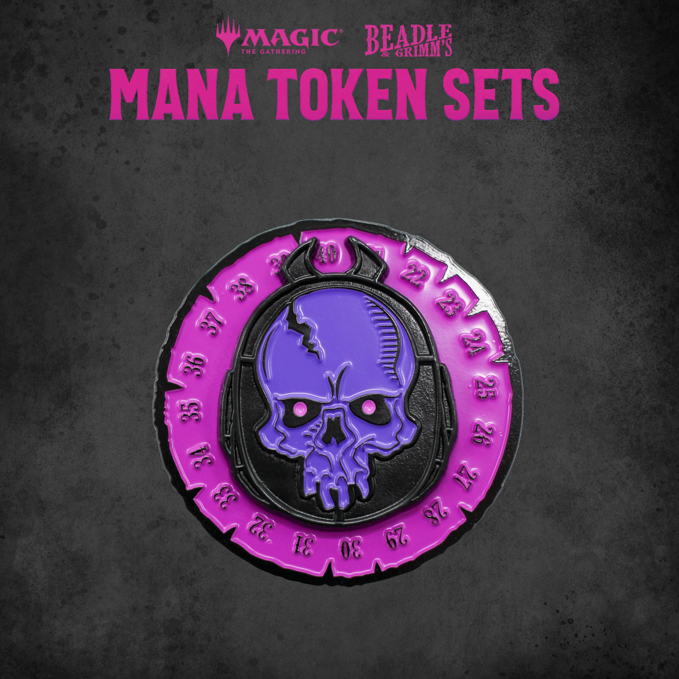 Image of BEADLE & GRIMM'S MTG MANA TOKEN SET BLACK