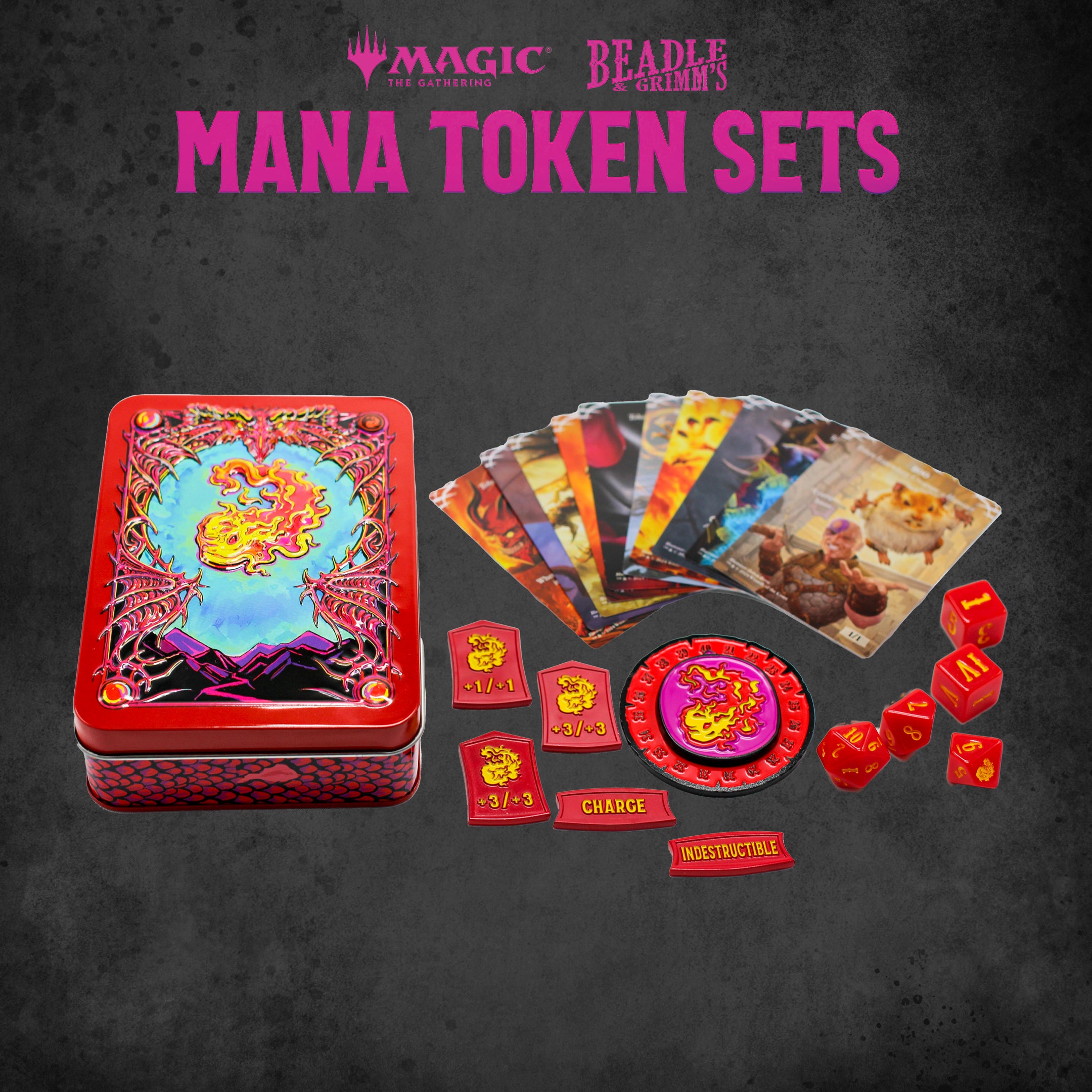 Image of BEADLE & GRIMM'S MTG MANA TOKEN SET RED