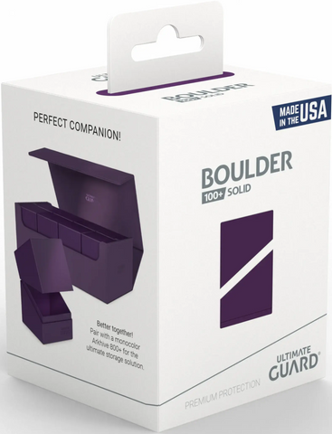 Solid Purple Boulder 100+ Deck Case - Ultimate Guard