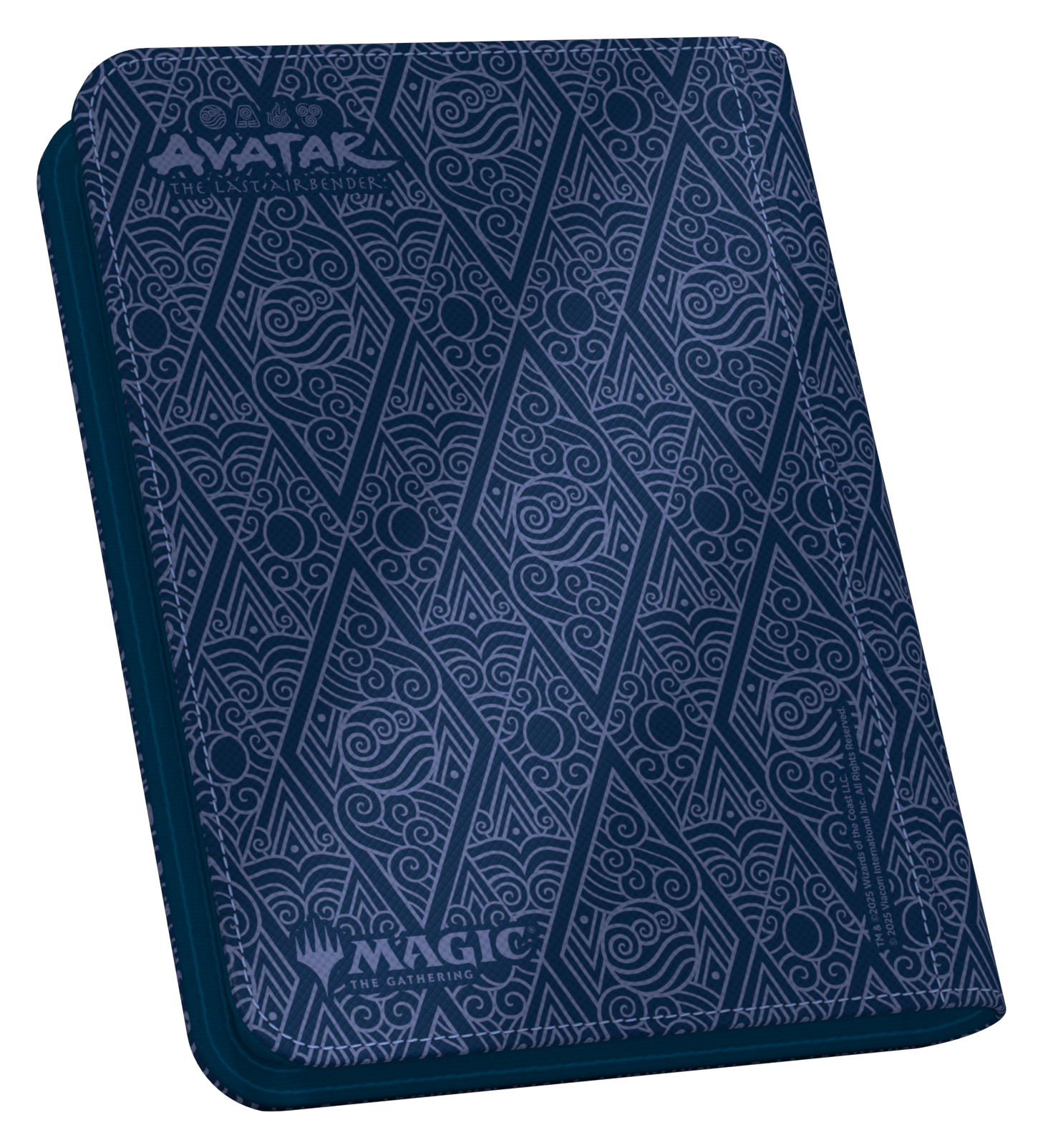 Image of Blue Xenoskin Zipfolio 4 Pocket - Avatar: The Last Airbender - Mana Symbol