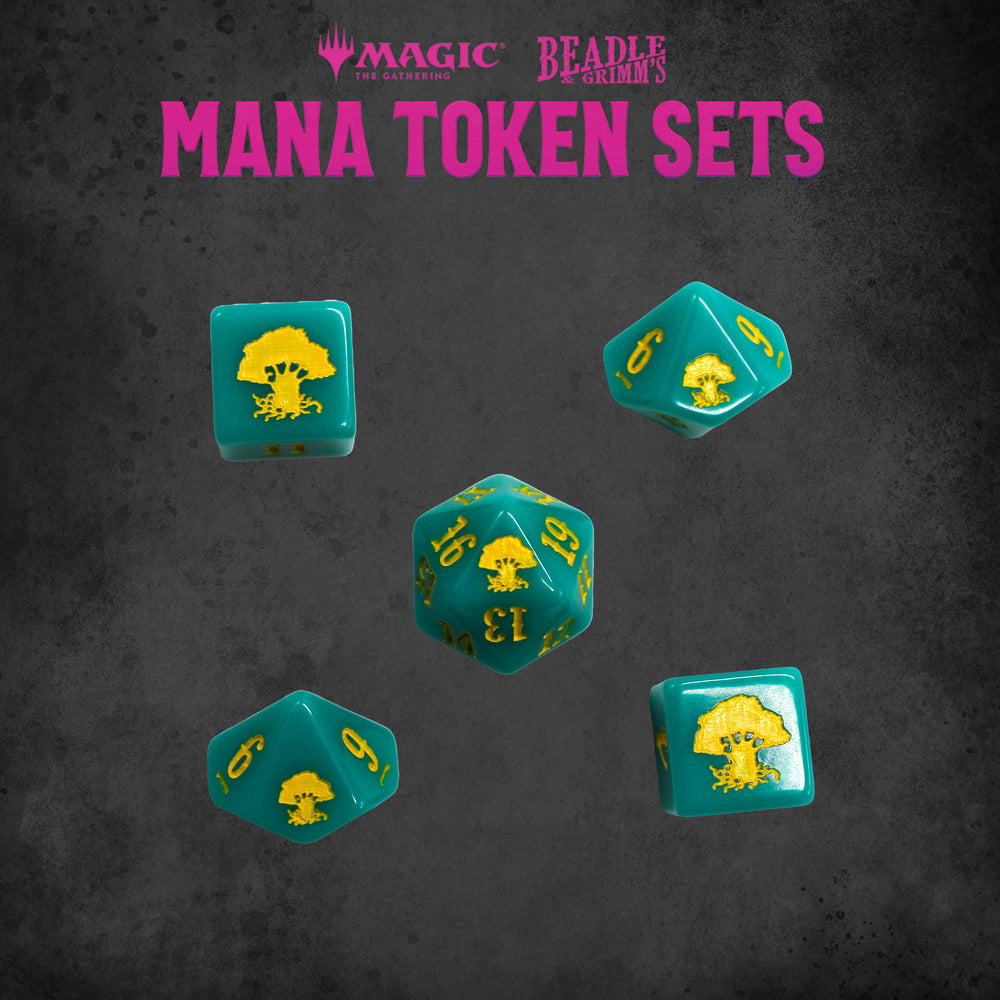 BEADLE & GRIMM'S MTG MANA TOKEN SET GREEN