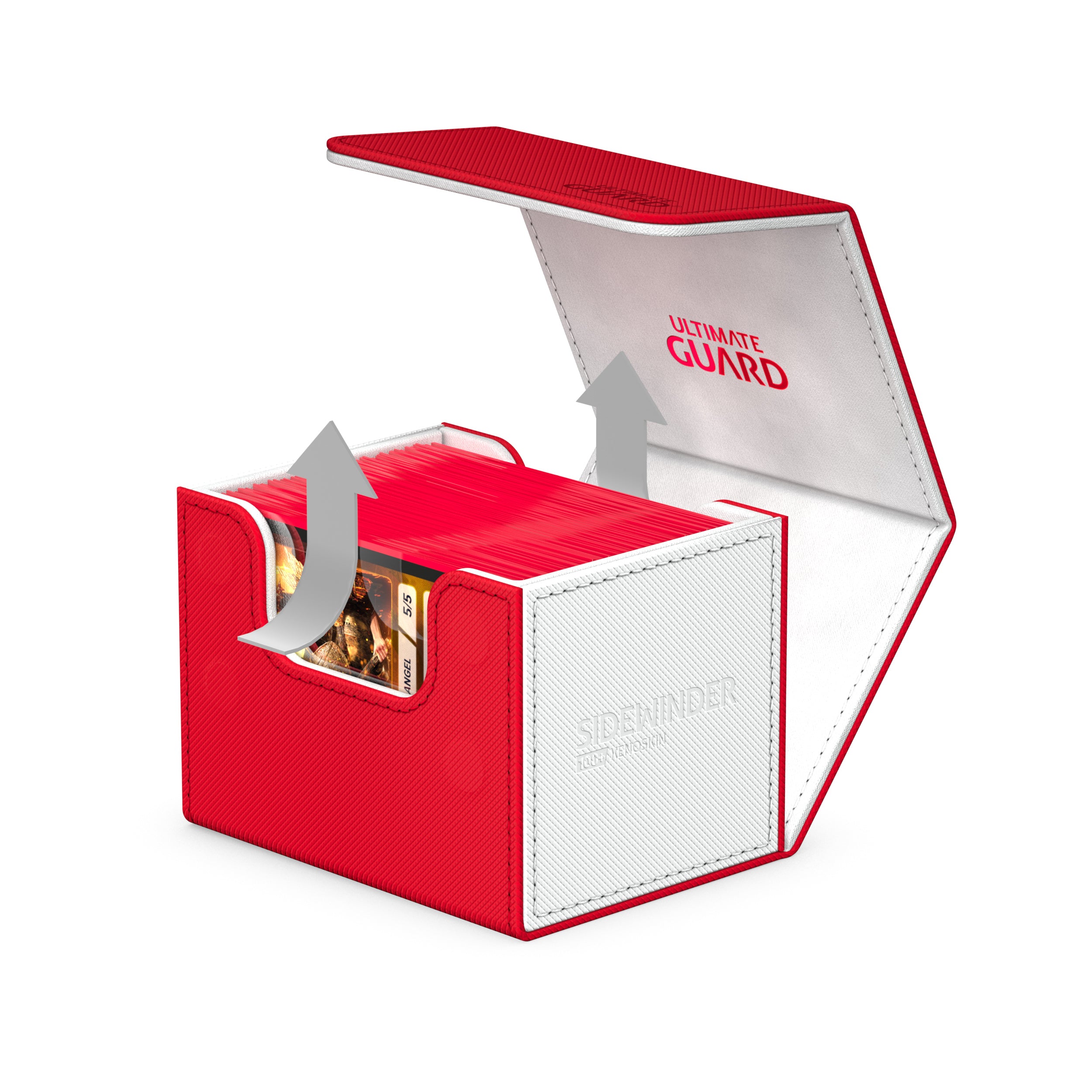 Image of Red/White (Synergy) 100+ Ultimate Guard Sidewinder Xenoskin Deckbox