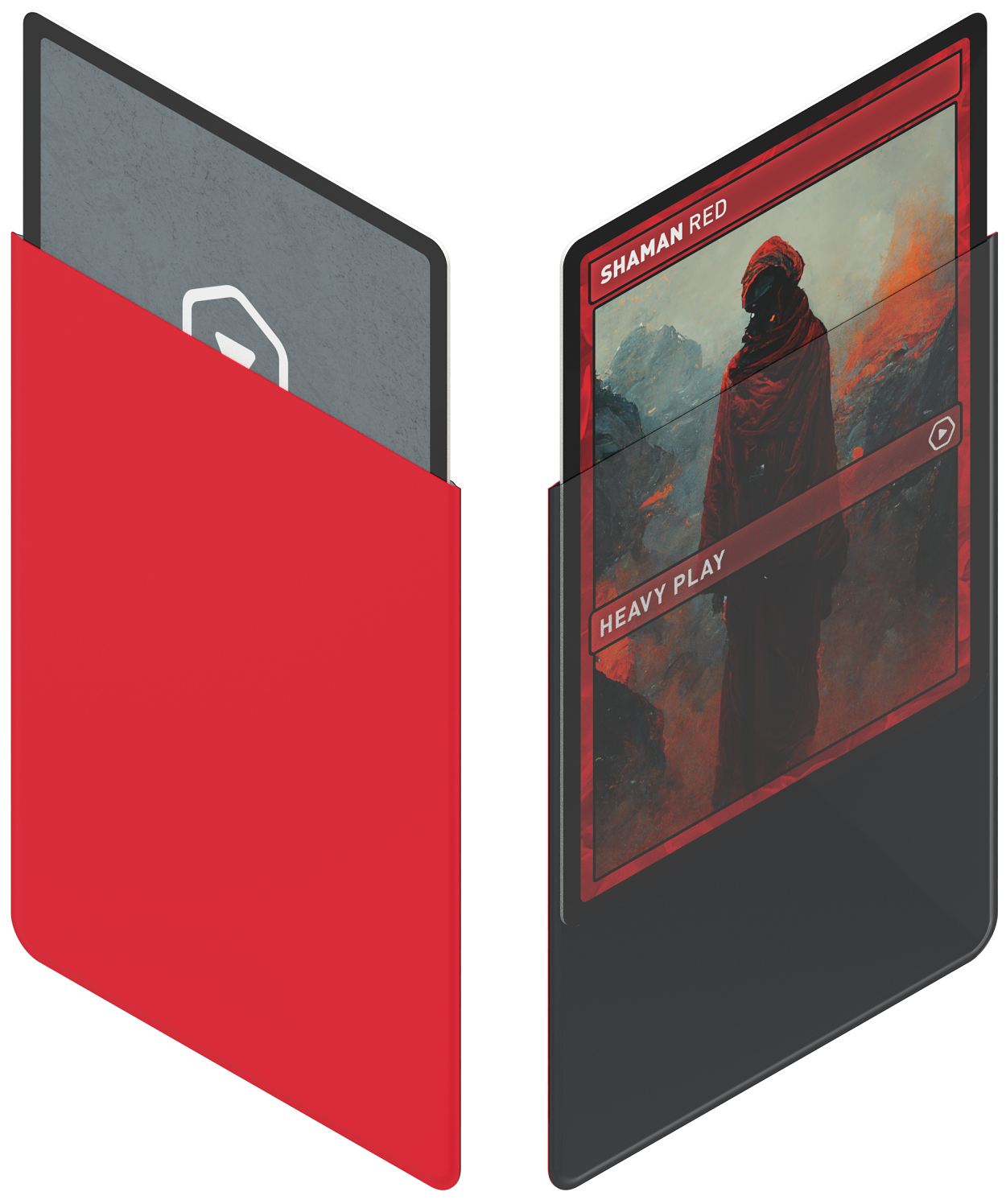 Image of HP CURV SLEEVES SHAMAN RED STANDARD 100CT