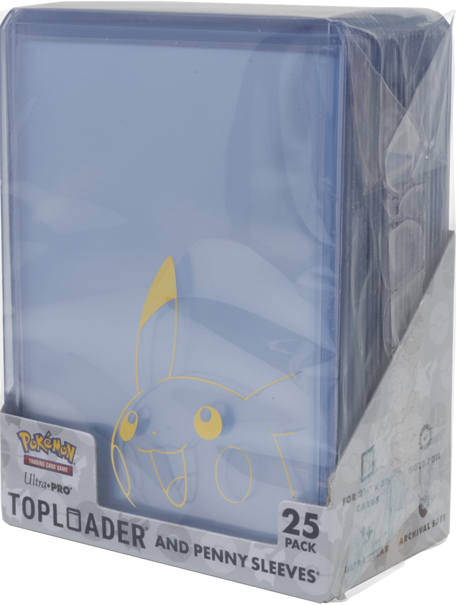 Image of Ultra Pro Pikachu Toploader 25 Pack + 25 Card Sleeves