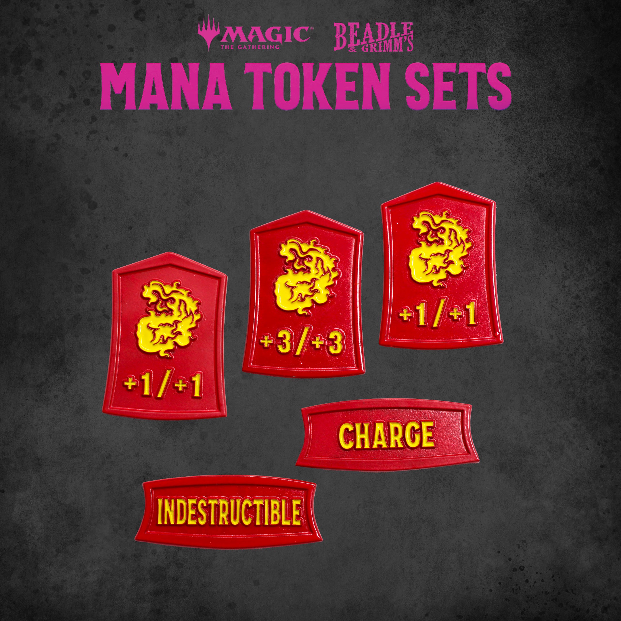 Image of BEADLE & GRIMM'S MTG MANA TOKEN SET RED