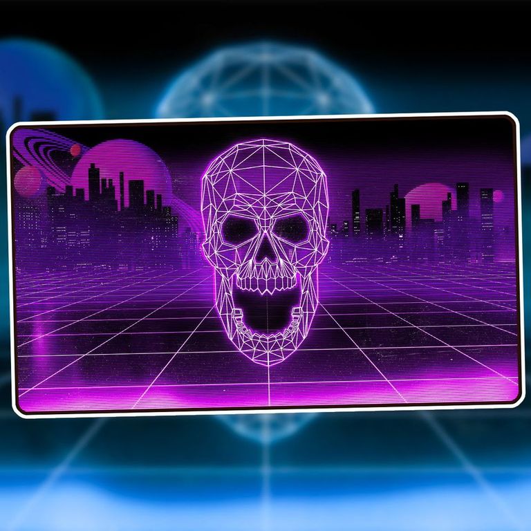 Image of Premium Playmat Stitched Edge Retrowave Swamp