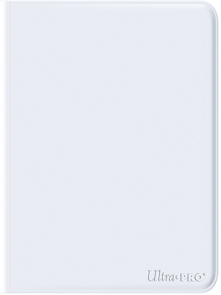 Image of White Pro Vivid 9 Pocket Zippered Binder