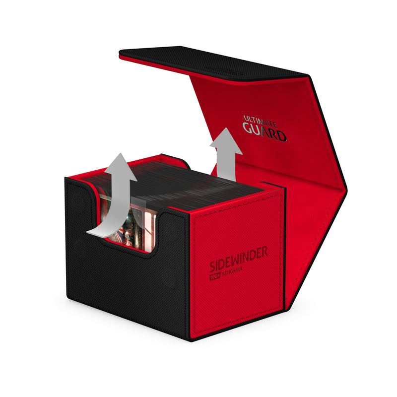 Black/Red (Synergy) 100+ Ultimate Guard Sidewinder Xenoskin Deckbox
