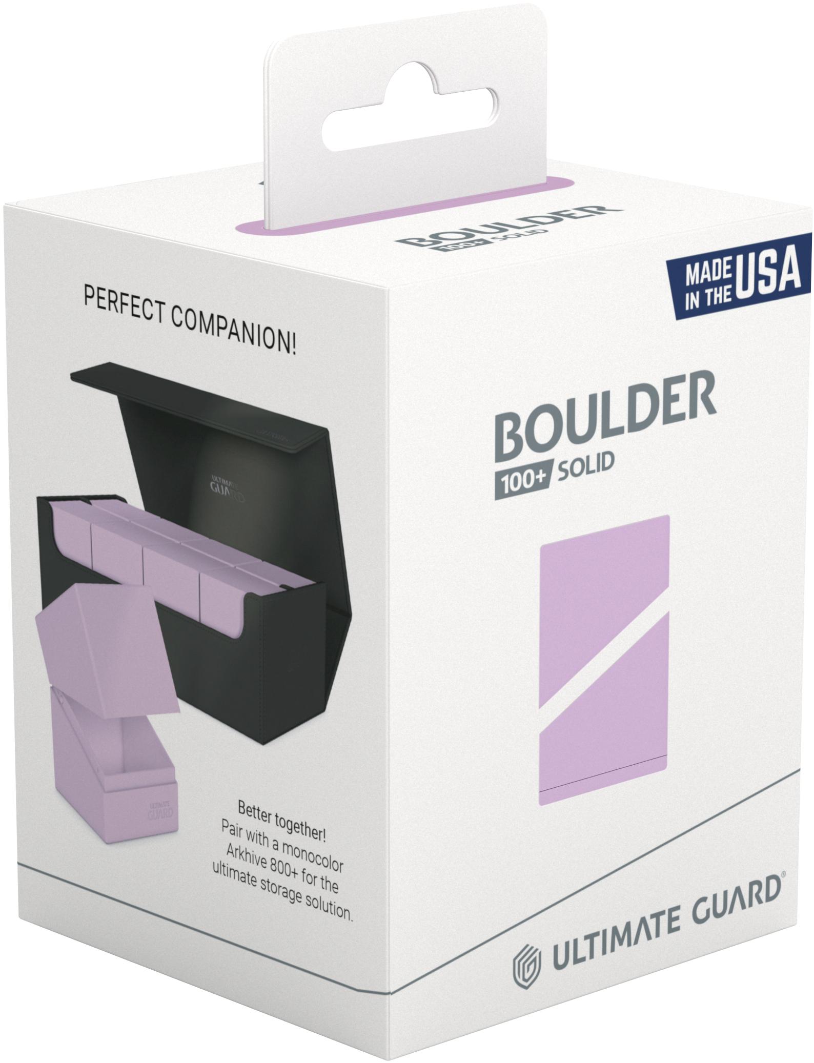 Image of ULIMATE GUARD DECK BOX BOULDER 100+ PASTEL SOLID LAVENDER PURPLE