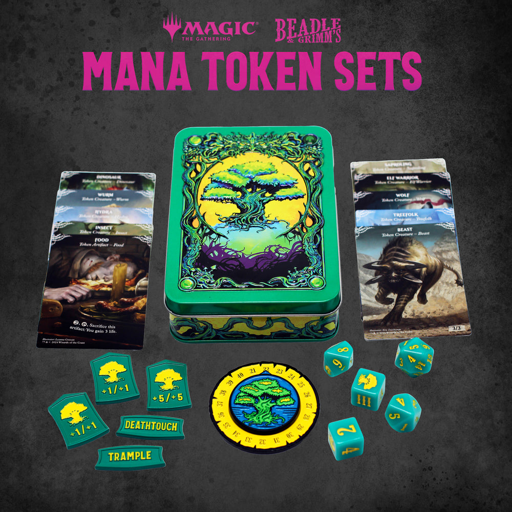 BEADLE & GRIMM'S MTG MANA TOKEN SET GREEN