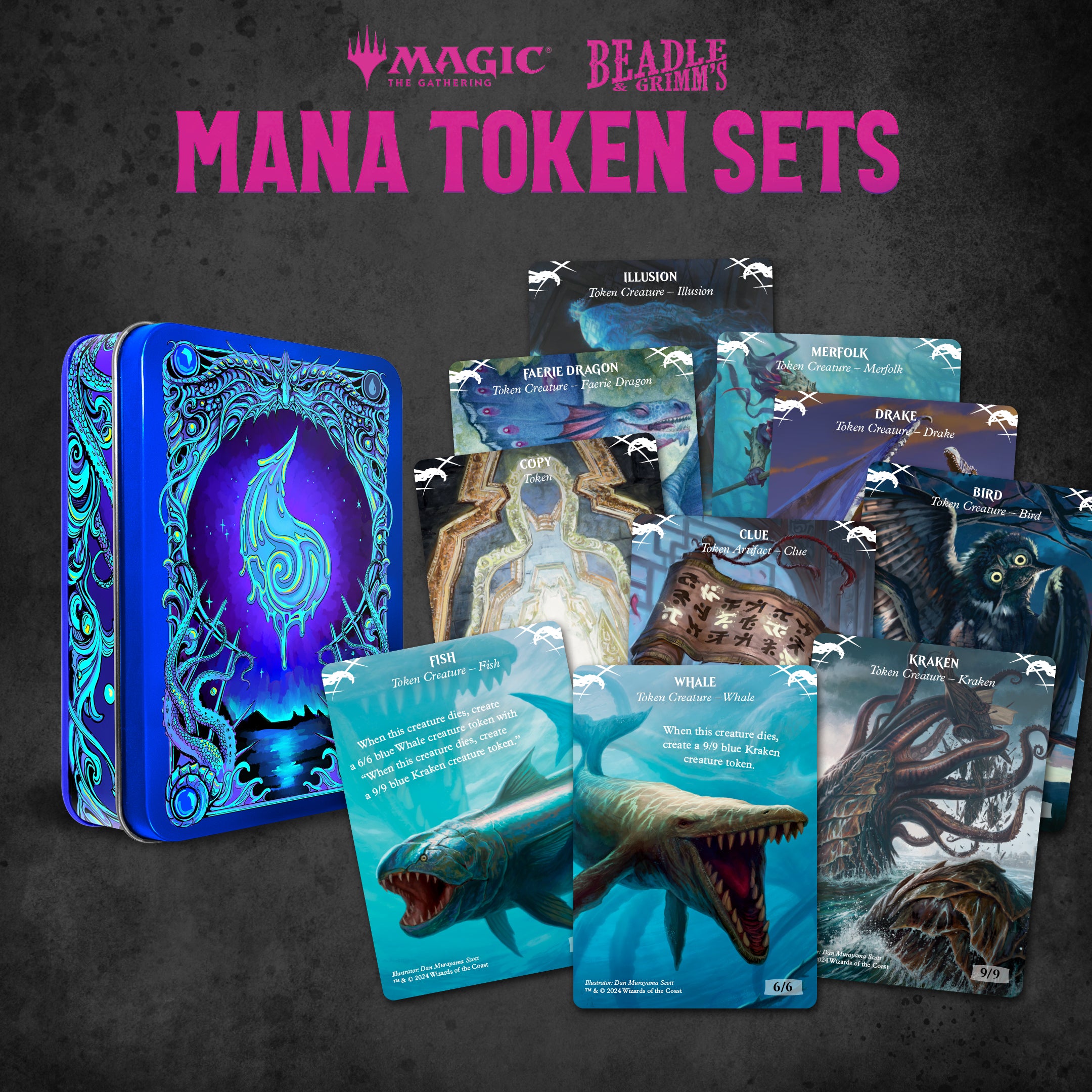 Image of BEADLE & GRIMM'S MTG MANA TOKEN SET BLUE
