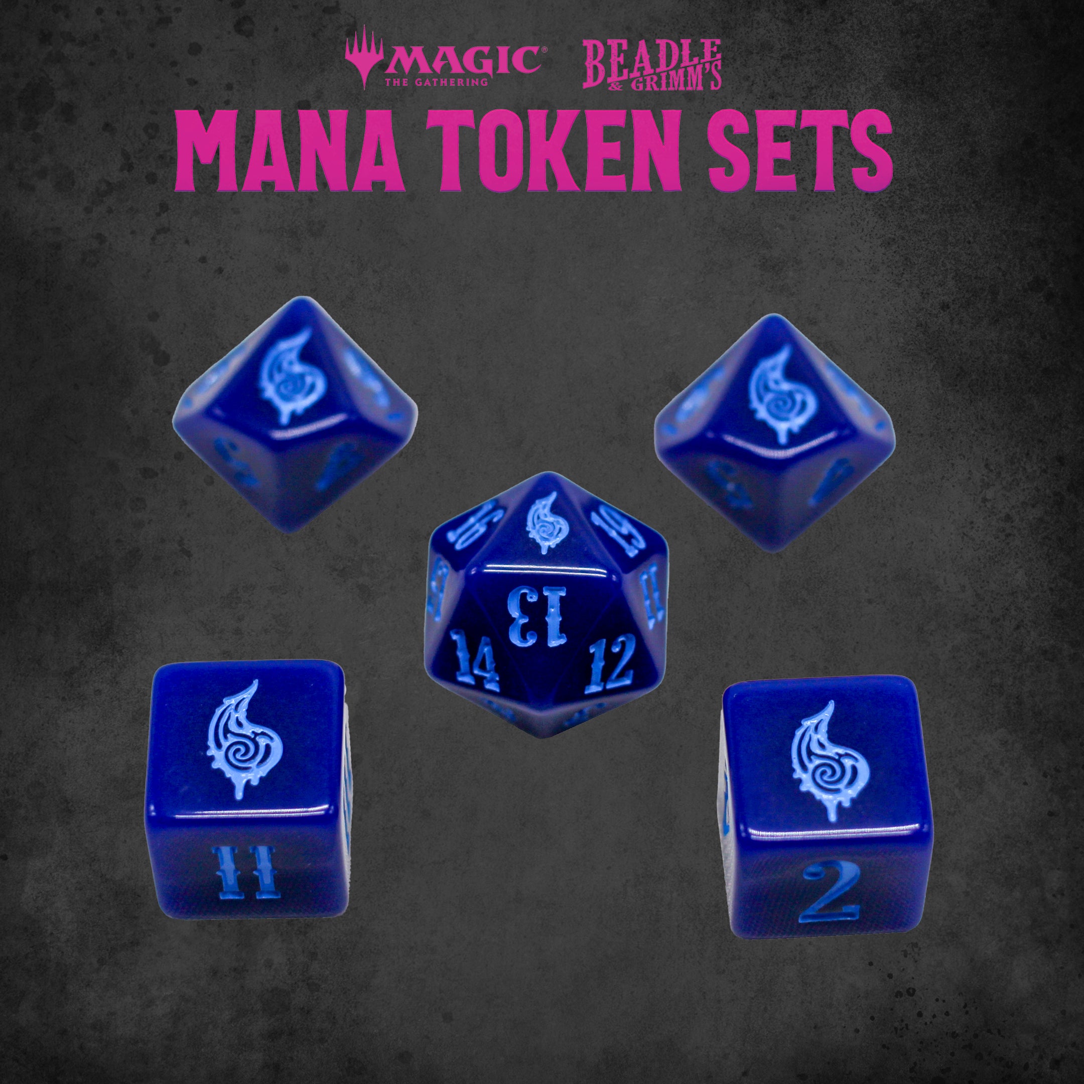 Image of BEADLE & GRIMM'S MTG MANA TOKEN SET BLUE