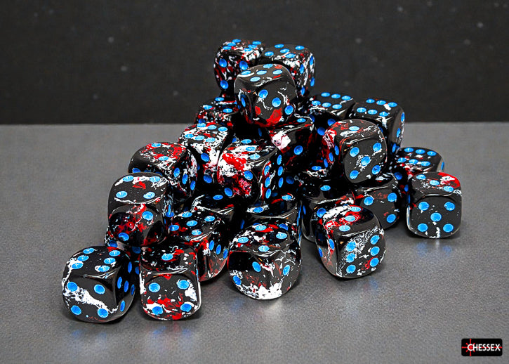 Image of Chessex - DARK SIDE/BLUE - 36D6 Dice