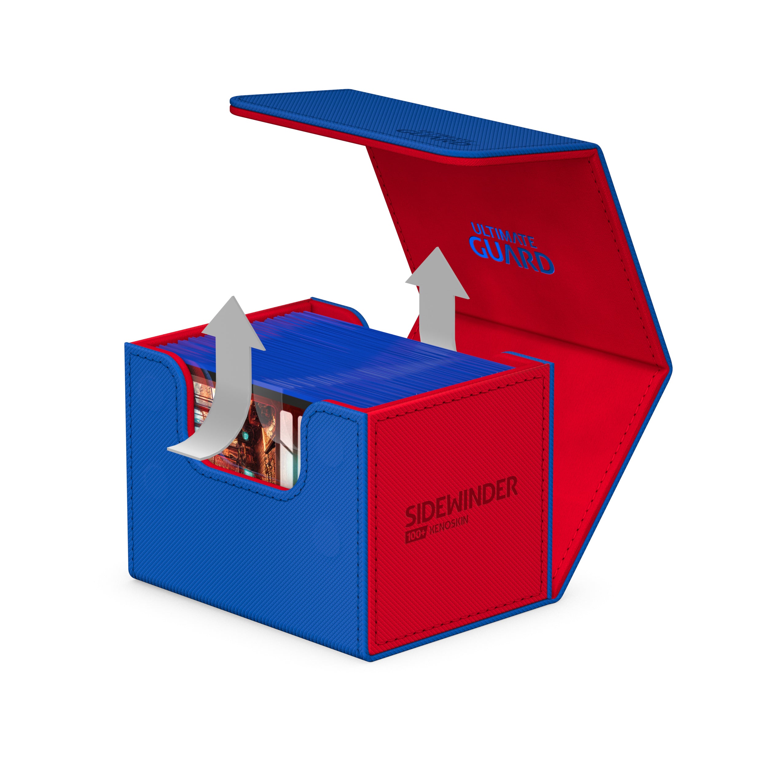 Image of Blue/Red (Synergy) 100+ Ultimate Guard Sidewinder Xenoskin Deckbox