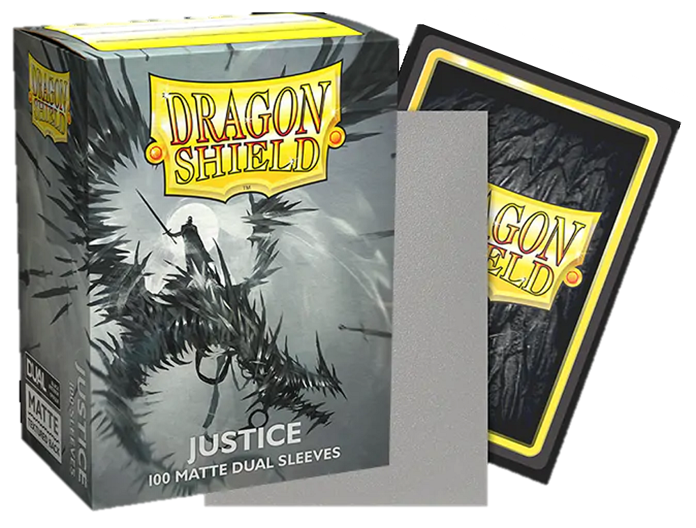Image of Justice Matte Dual Sleeves Dragon Shield (STANDARD)