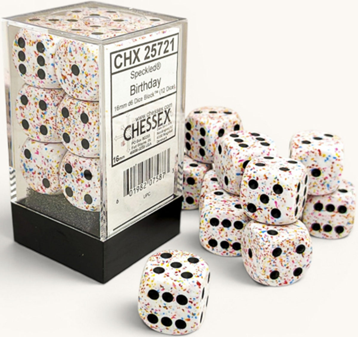 Image of SPECKLED Chessex - BIRTHDAY - 12 Dice 16MM