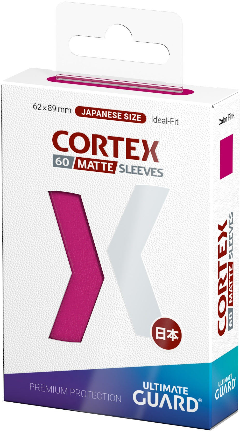 Image of Pink Matte JAPANESE Size Card Sleeves - Ultimate Guard CORTEX [60 ct]