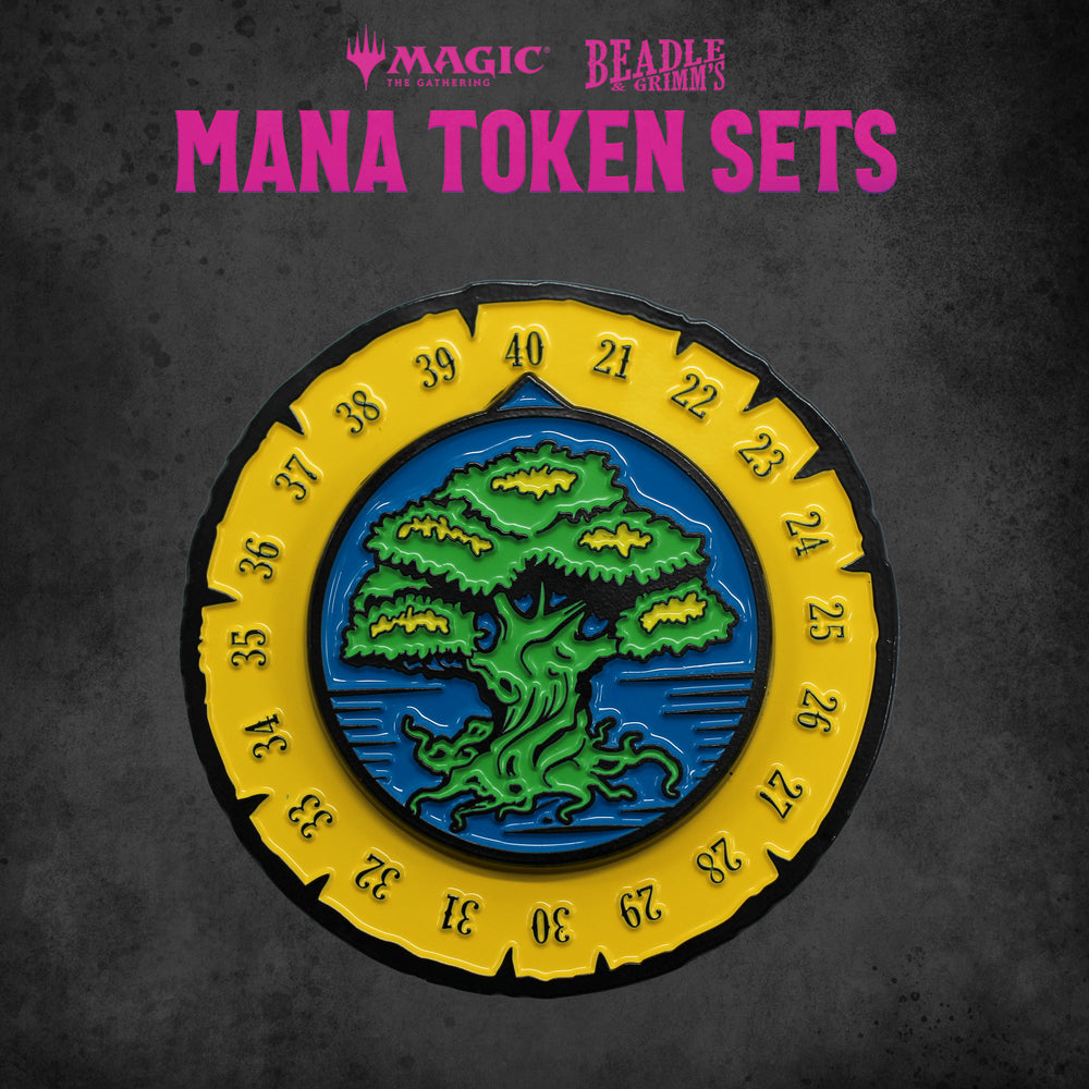 BEADLE & GRIMM'S MTG MANA TOKEN SET GREEN