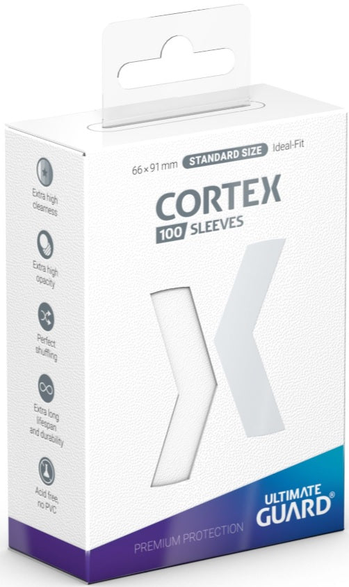 Image of White Standard Size Card Sleeves - Ultimate Guard CORTEX [100 ct]