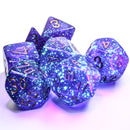Chessex Borealis - Royal Purple/Gold Luminary - 7 Dice