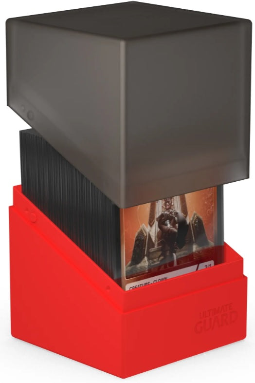 Image of Synergy Black/Red Ultimate Guard Boulder 100+ Deckbox