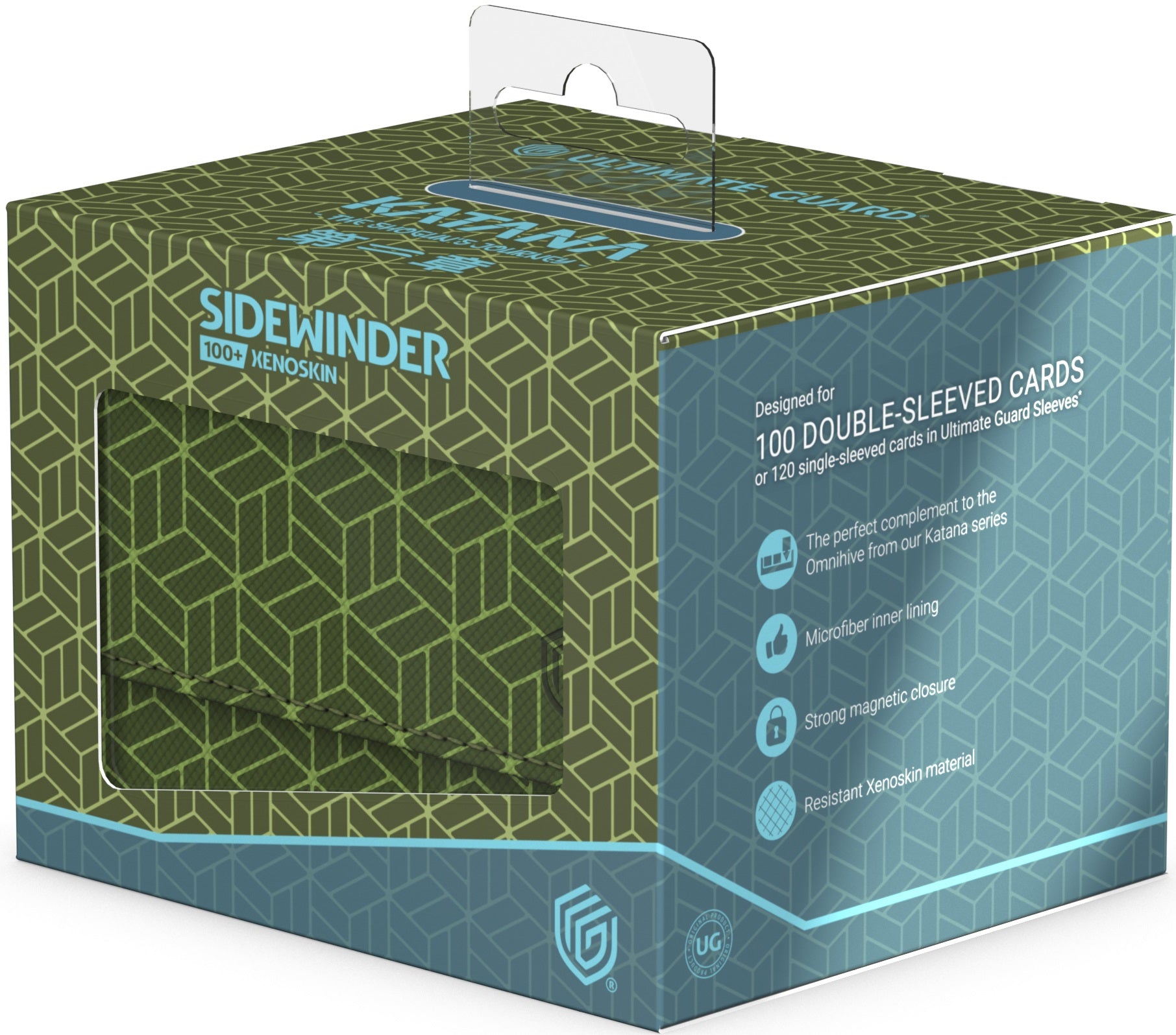 Image of SHOGUN'S JOURNEY II SHIPPOU (GREEN/LIGHT BLUE) 100+ ULTIMATE GUARD SIDEWINDER XENOSKIN DECKBOX