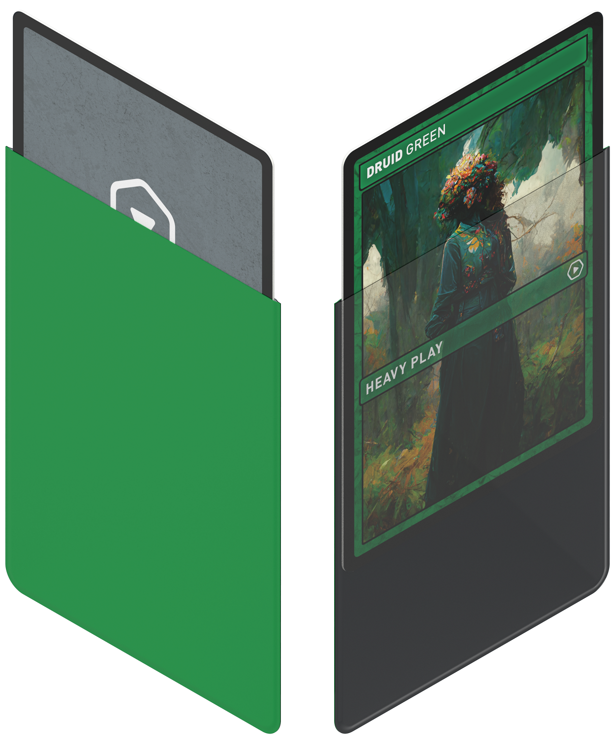 Image of HP CURV SLEEVES DRUID GREEN STANDARD 100CT