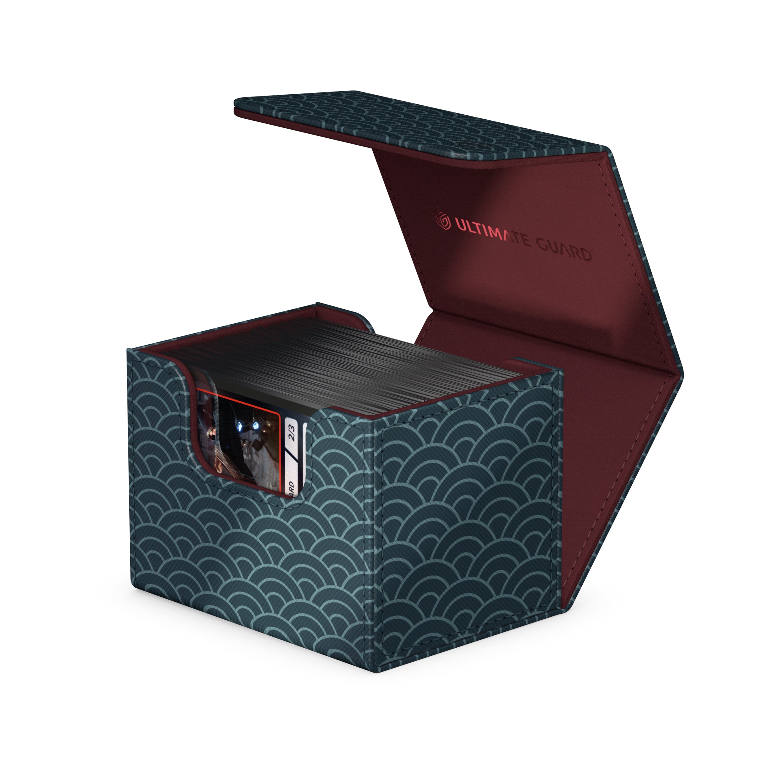 Image of SHOGUN'S JOURNEY II SHIPPOU (DARK BLUE/DARK RED) 100+ ULTIMATE GUARD SIDEWINDER XENOSKIN DECKBOX