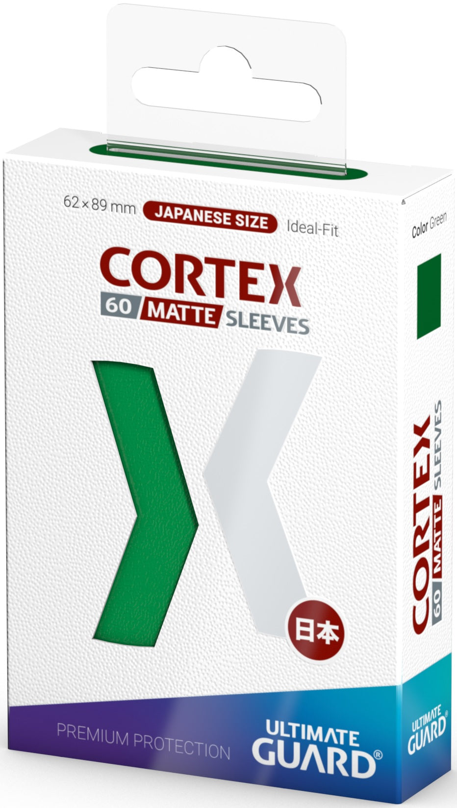 Image of Green JAPANESE Size Card Sleeves - Ultimate Guard CORTEX [60 ct]