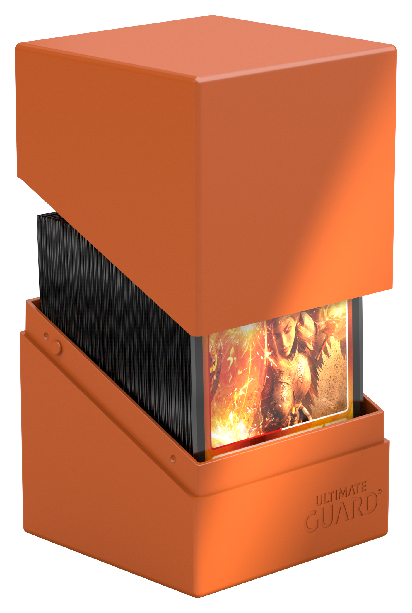 Image of Solid Orange Boulder 100+ Deck Case - Ultimate Guard