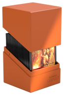 Solid Orange Boulder 100+ Deck Case - Ultimate Guard