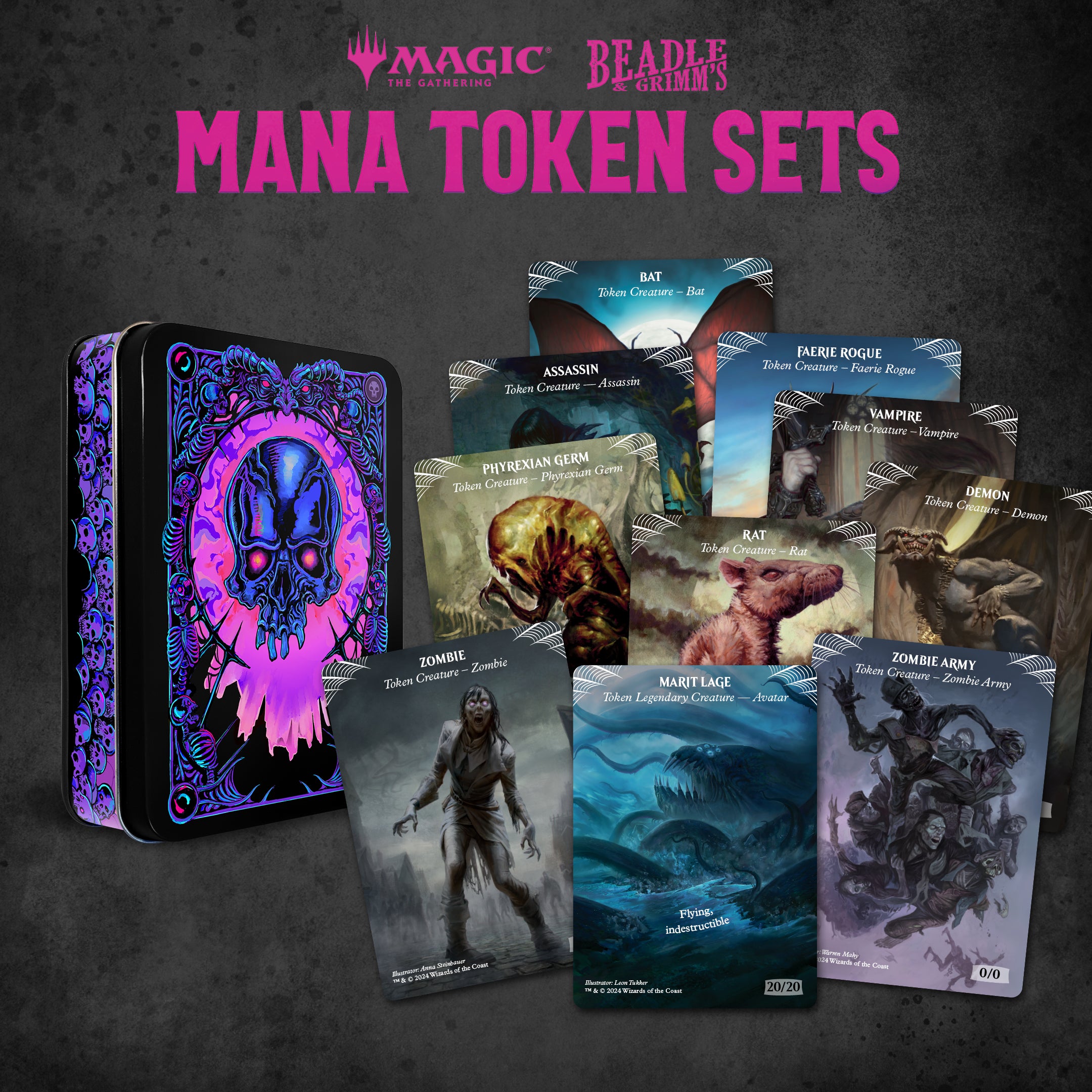 Image of BEADLE & GRIMM'S MTG MANA TOKEN SET BLACK