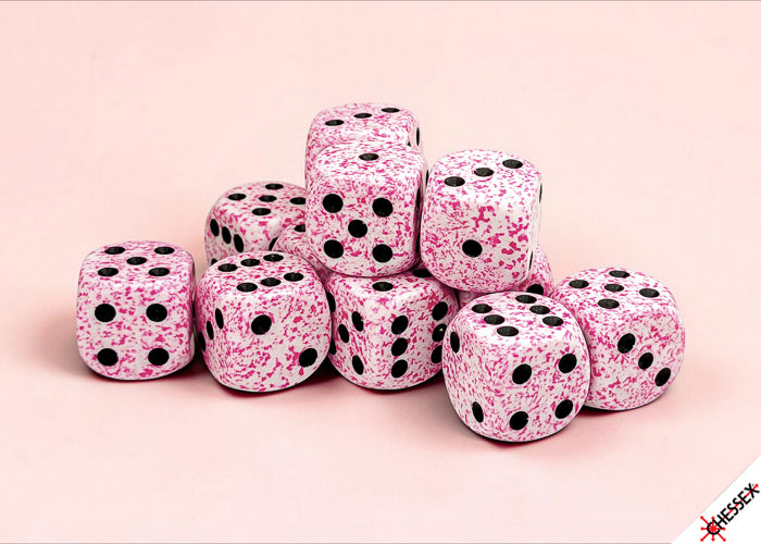 Image of SPECKLED Chessex - PINK - 12 Dice 16MM