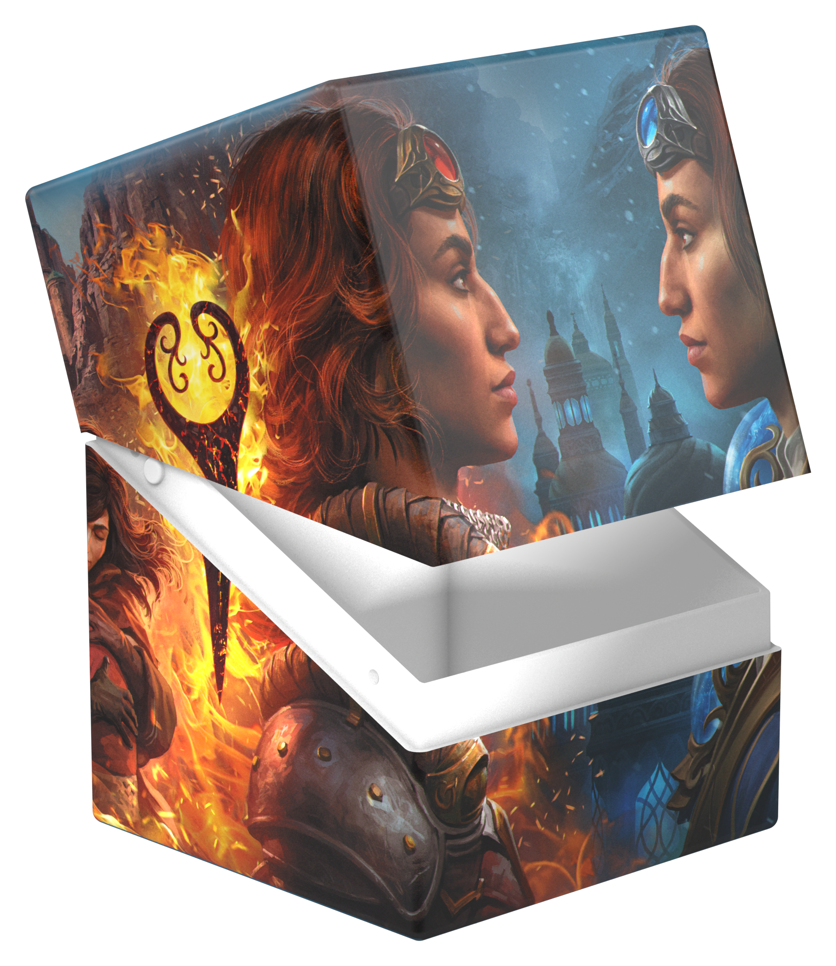 Image of DECK CASE BOULDER 100+ MTG REALITY FRACTURE Way of the Pyromancer/Way of the Cyromancer
