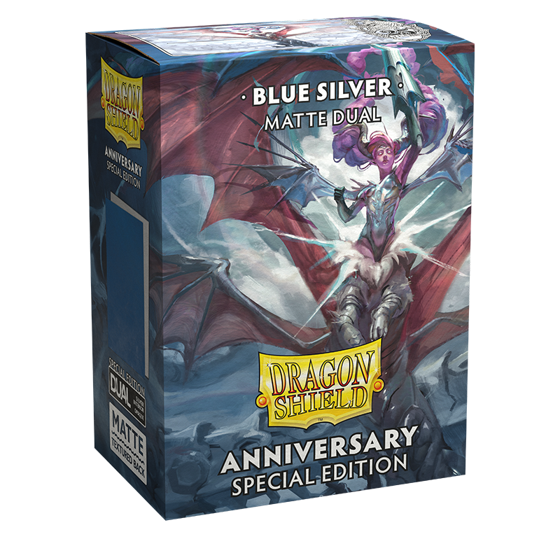 Image of Blue Silver Matte Dual Art Sleeves (STANDARD)