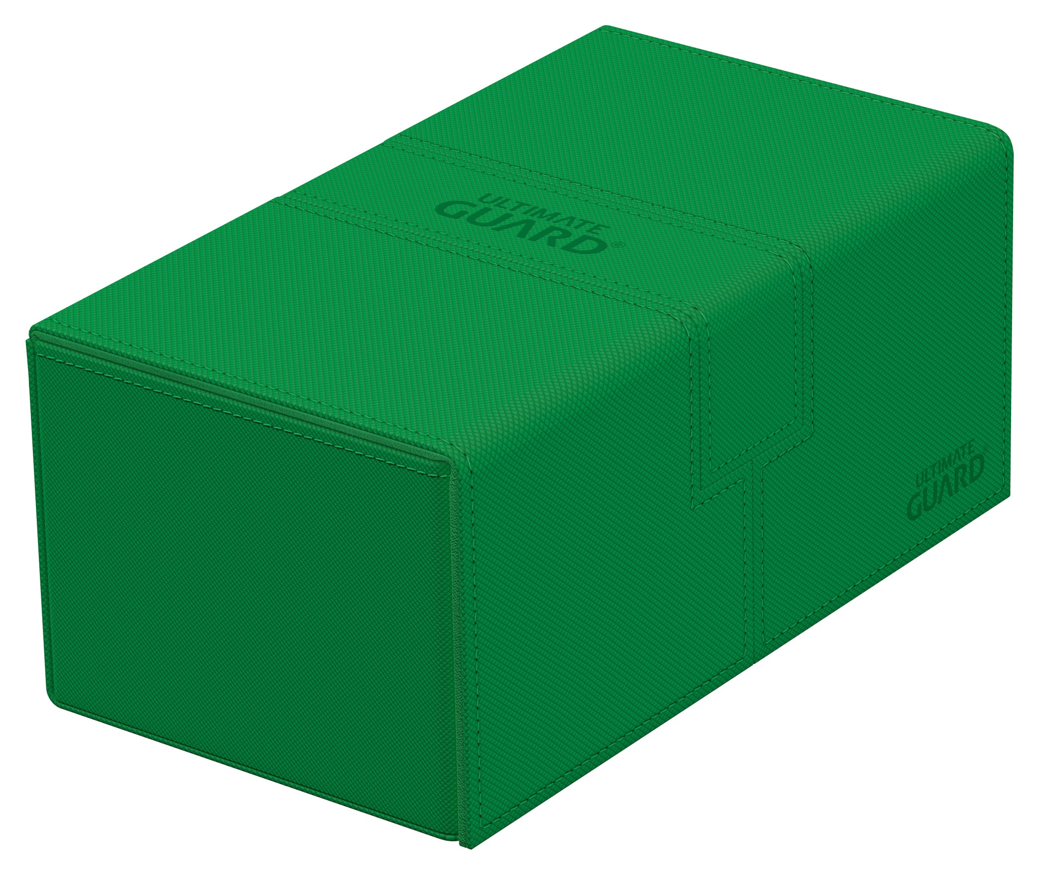Image of Green Mono Colour Ultimate Guard Xenoskin Flip'n'Tray 200+ Deckbox