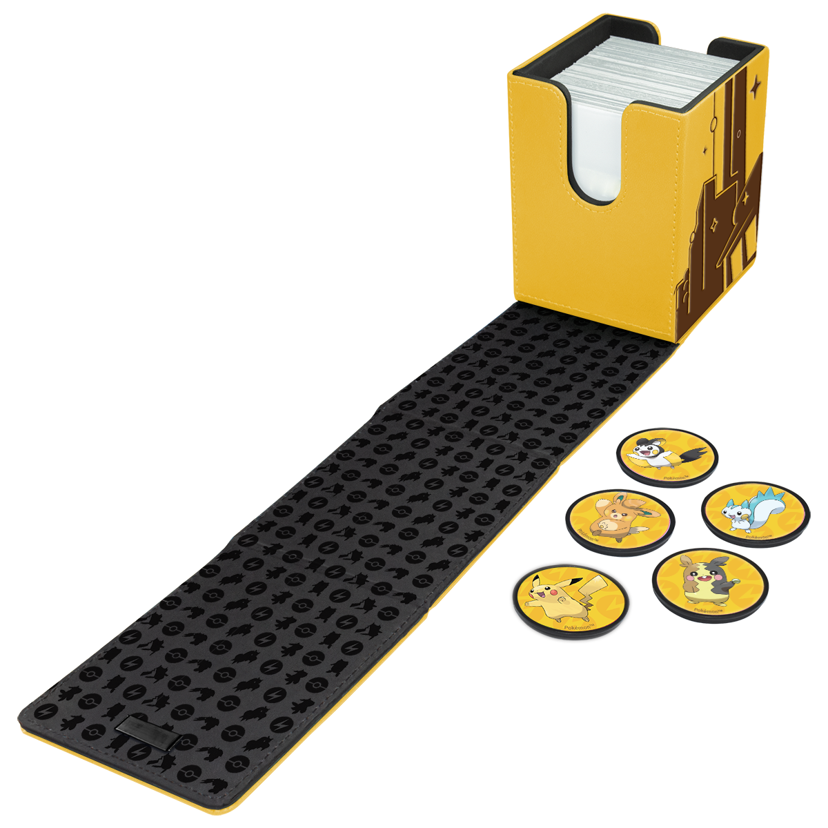 Image of Alcove Click (Ultra Pro) Deck Box - Shimmering Skyline (Yellow)