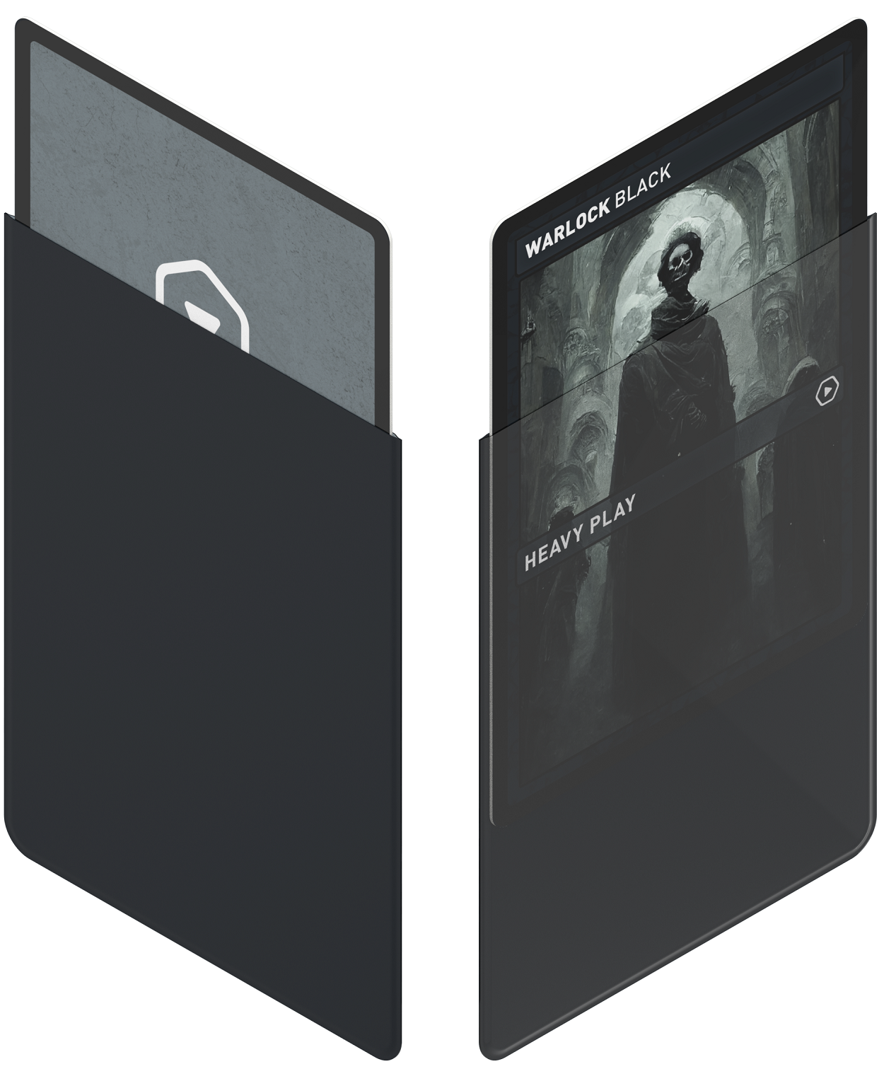 Image of HP CURV SLEEVES WARLOCK BLACK STANDARD 100CT