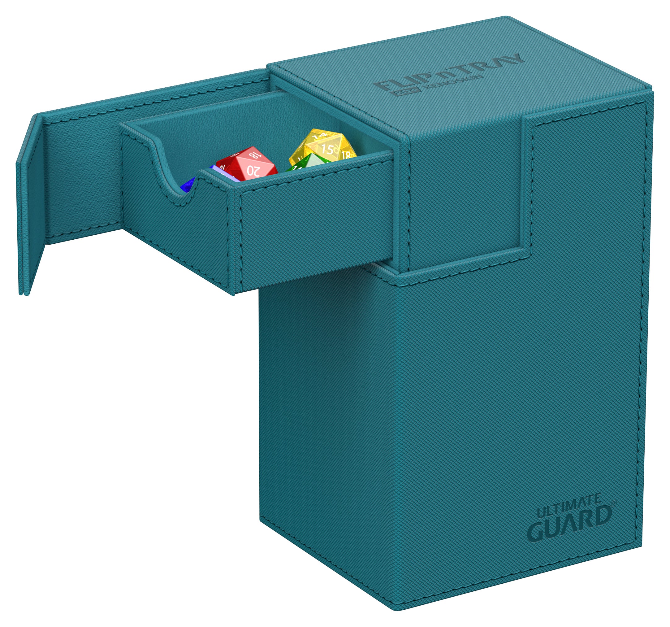 Image of Petrol Ultimate Guard Xenoskin Flip'n'Tray 80+ Deckbox