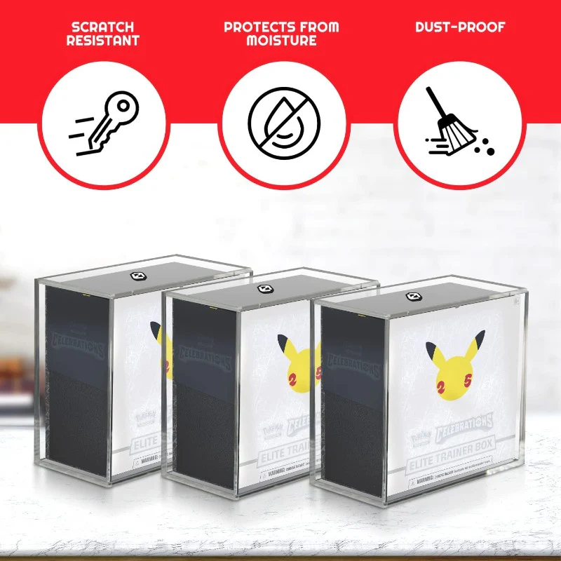 Image of Acrylic Elite Trainer Box Display Case - With Sliding Lid Anti-UV (Pokemon)