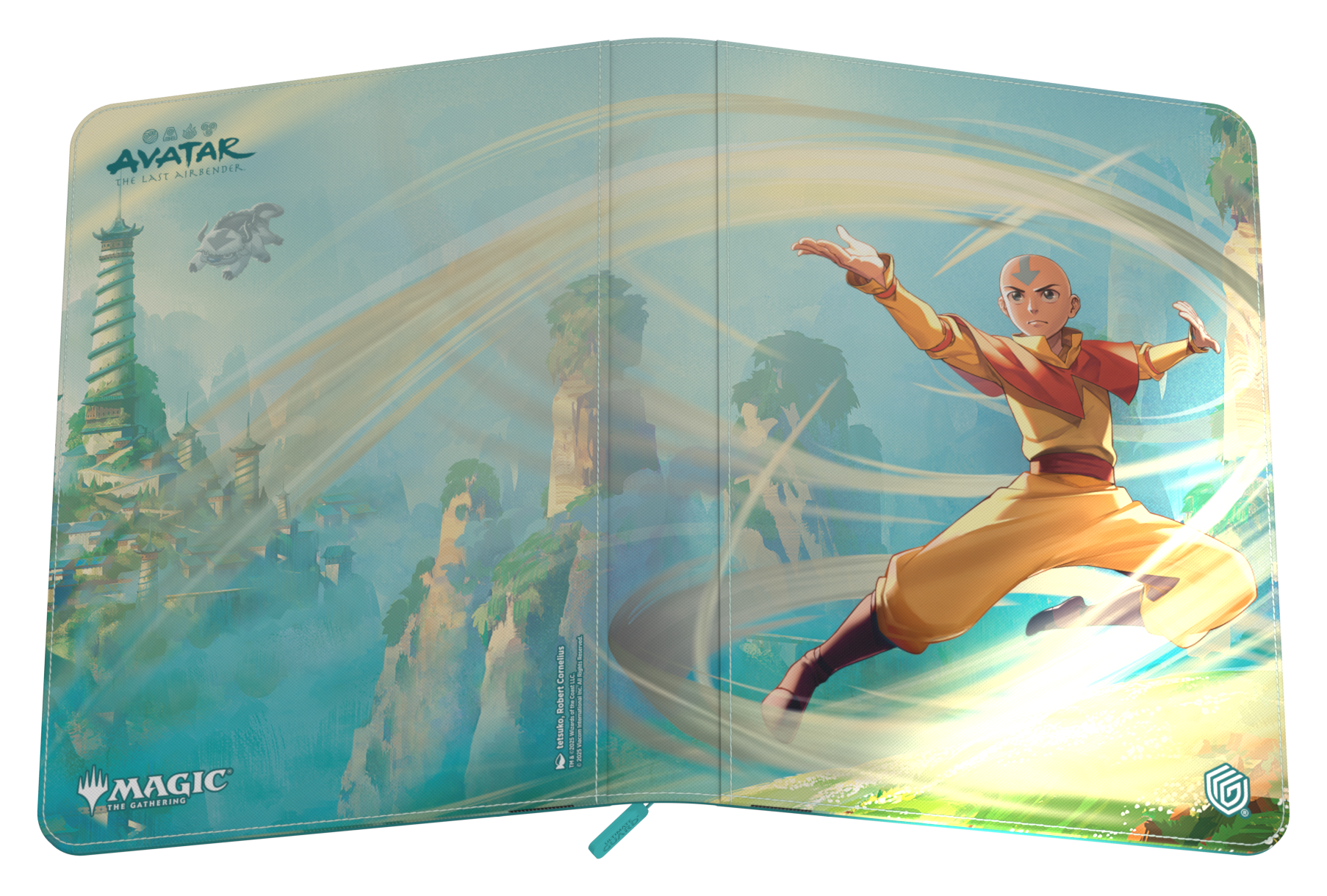 Image of The Last Airbender: Aang White - 18 Pocket (360) Xenoskin Zipfolio