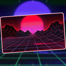 Premium Playmat Stitched Edge Retrowave Mountains
