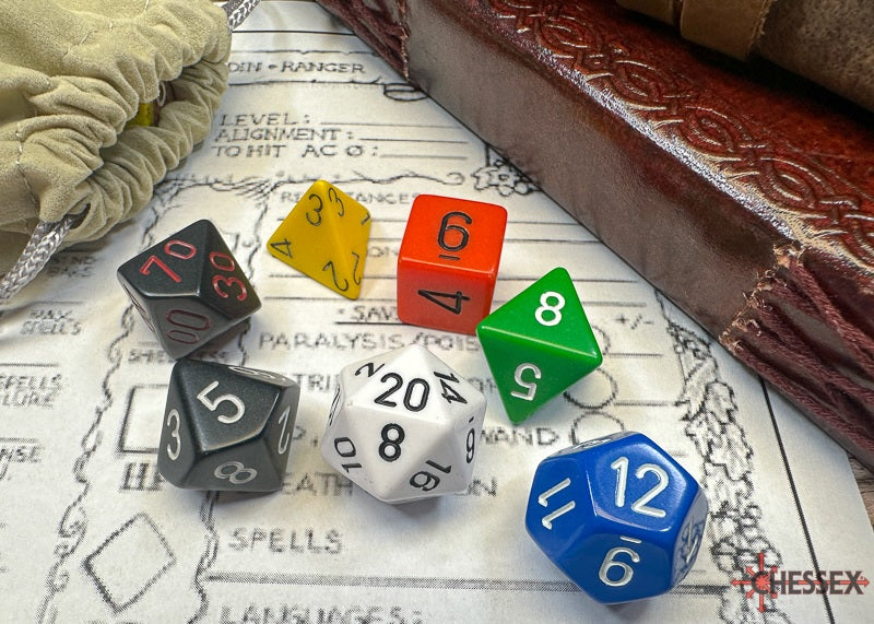 Image of Chessex - Nostalgia GM & Begiiners 7-Die Set