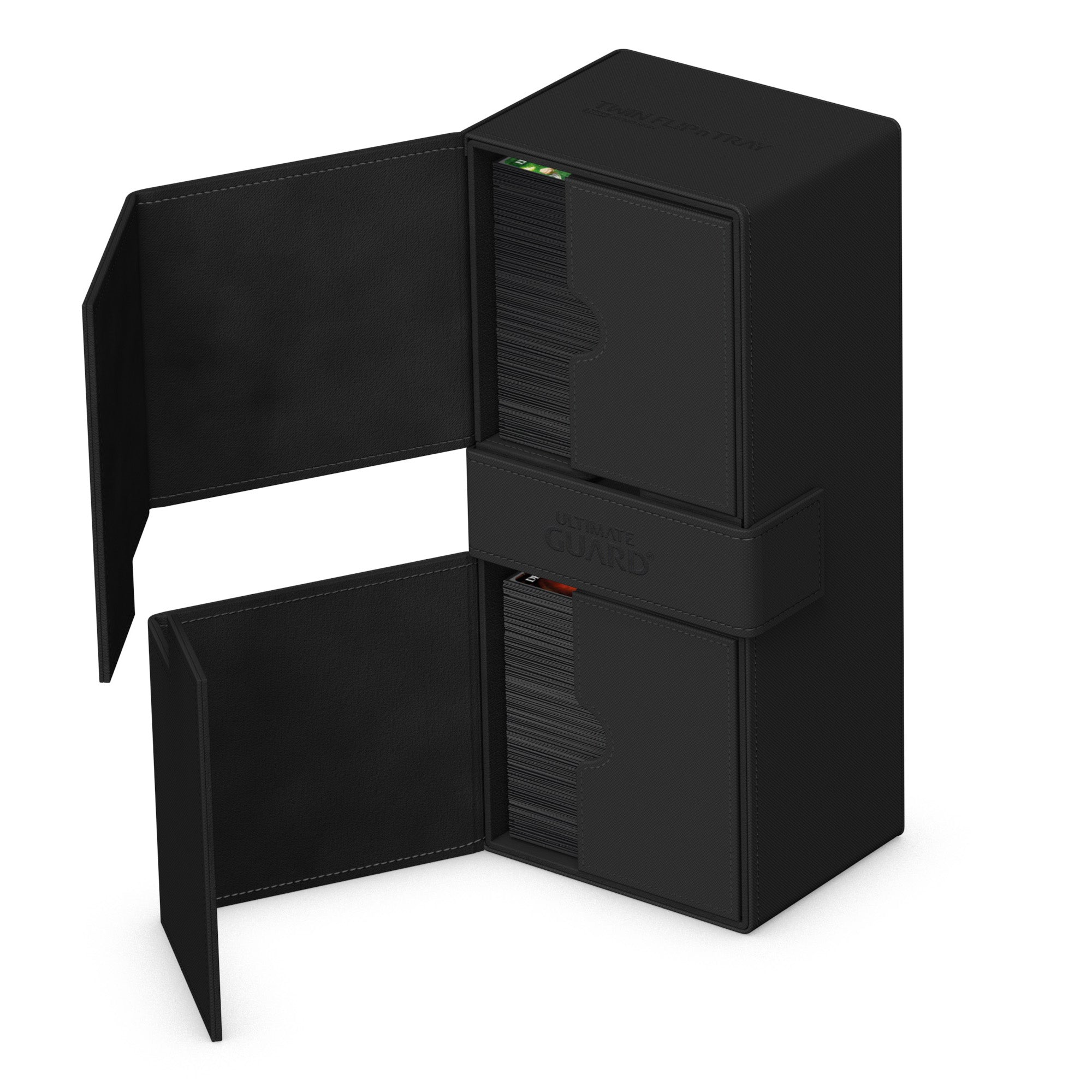 Image of TWIN FLIP 'N' TRAY DECK CASE MONOCOLOR BLACK 266+