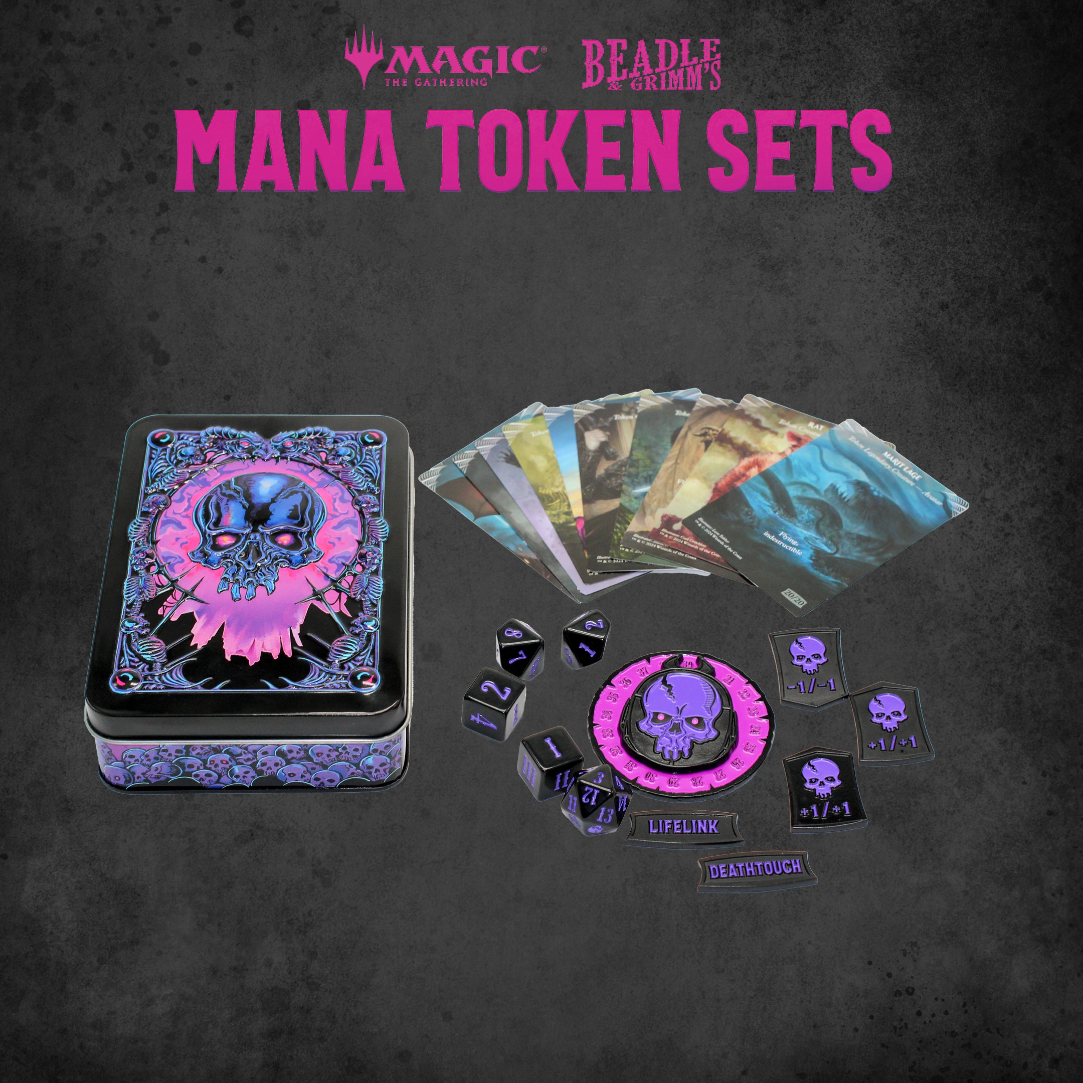 Image of BEADLE & GRIMM'S MTG MANA TOKEN SET BLACK