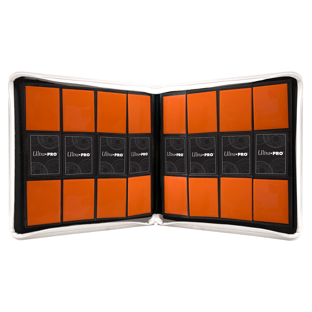 Image of White Pro Vivid 12 Pocket Zippered Binder