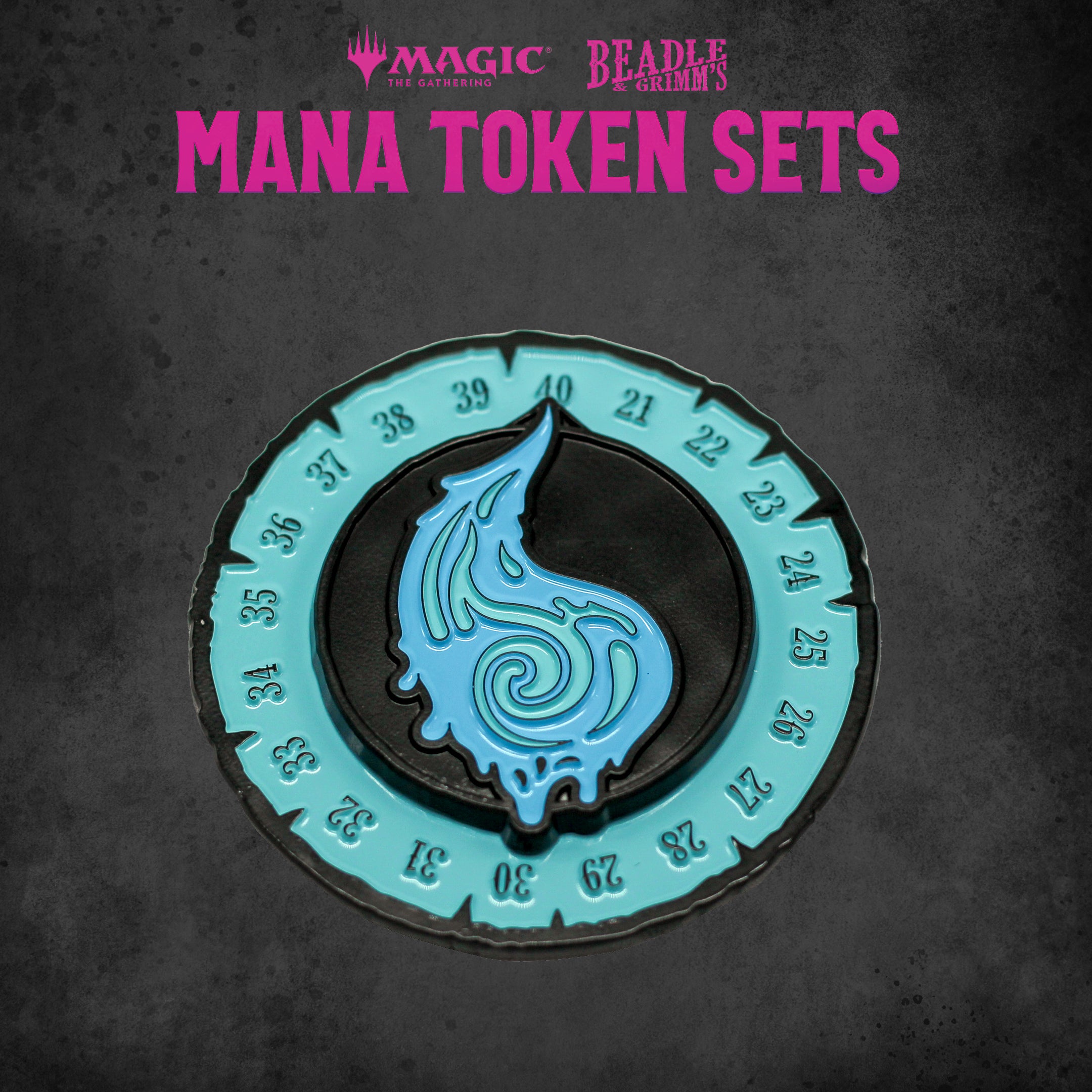Image of BEADLE & GRIMM'S MTG MANA TOKEN SET BLUE