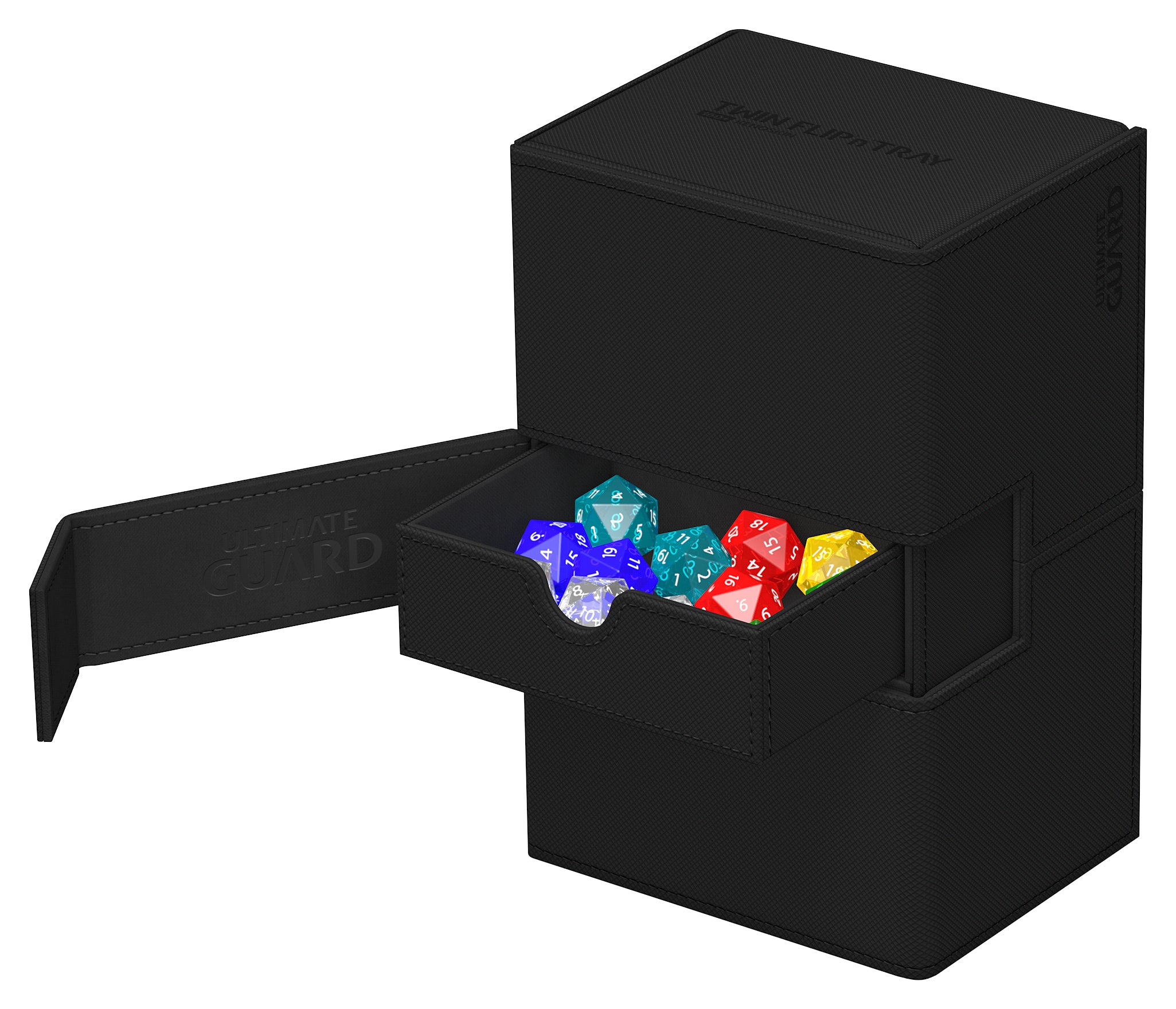 Image of TWIN FLIP N TRAY DECK CASE MONOCOLOR BLACK 160+