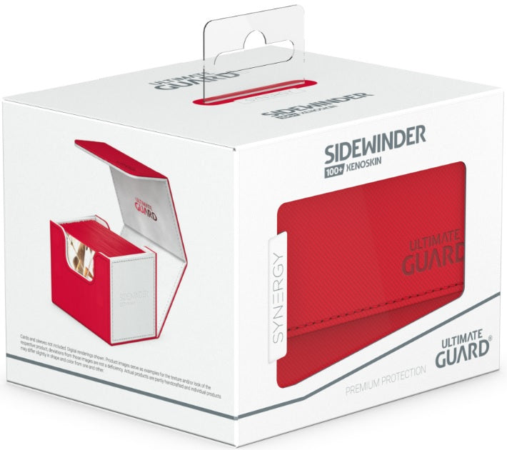 Image of Red/White (Synergy) 100+ Ultimate Guard Sidewinder Xenoskin Deckbox
